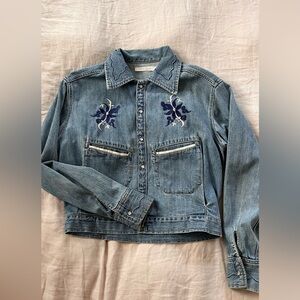 Christy Dawn embroidered denim jacket